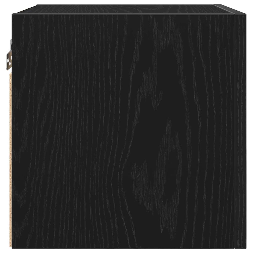 Mobile TV da parete 2 pcs Rovere Nero 30,5 x 30 x 30 cm