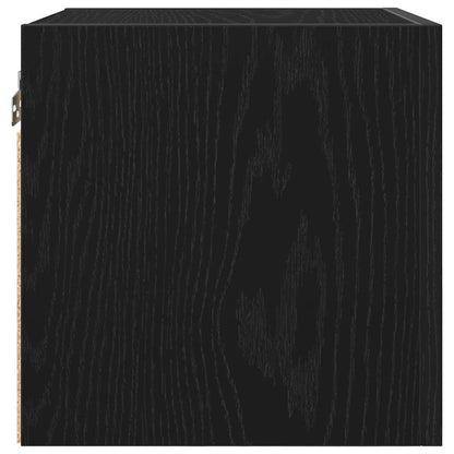 Mobile TV da parete 2 pcs Rovere Nero 30,5 x 30 x 30 cm