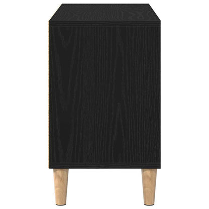 Mobile TV Rovere Nero 69,5 x 30 x 50 cm Legno multistrato