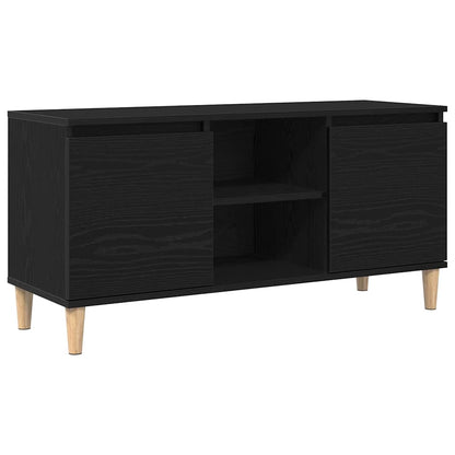 Mobile TV Rovere Nero 102 x 35 x 50 cm Legno multistrato