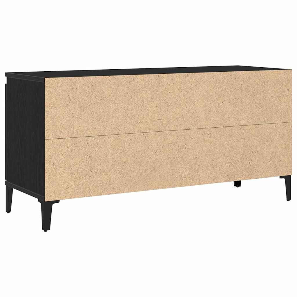 Mobile TV Rovere Nero 102 x 35 x 50 cm Legno multistrato