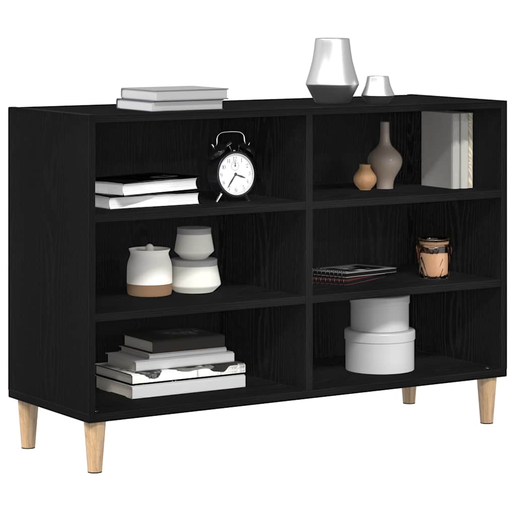 Credenza Rovere Nero 103,5 x 35 x 70 cm Legno multistrato | homemem39