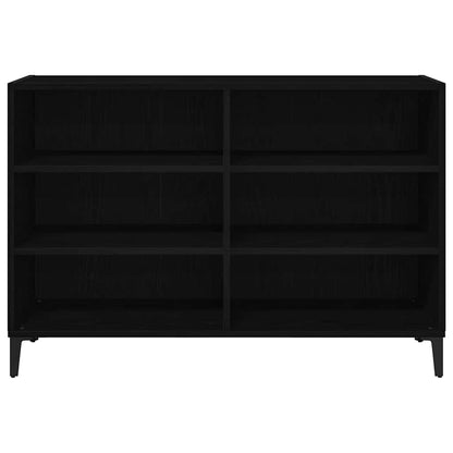 Credenza Rovere Nero 103,5 x 35 x 70 cm Legno multistrato