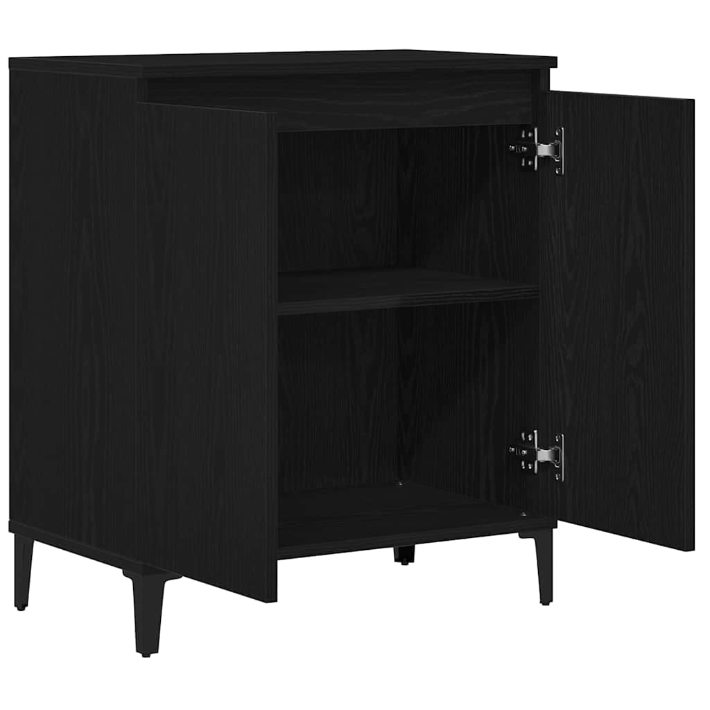 Credenza Rovere Nero 60 x 35 x 70 cm Legno multistrato