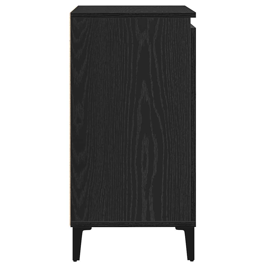 Credenza Rovere Nero 60 x 35 x 70 cm Legno multistrato