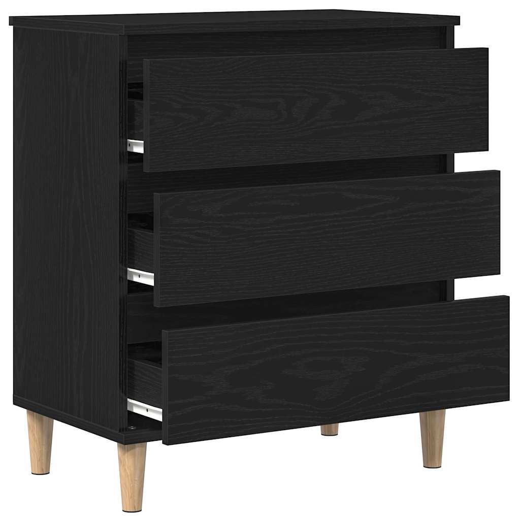 Credenza Rovere Nero 60 x 35 x 70 cm Legno multistrato