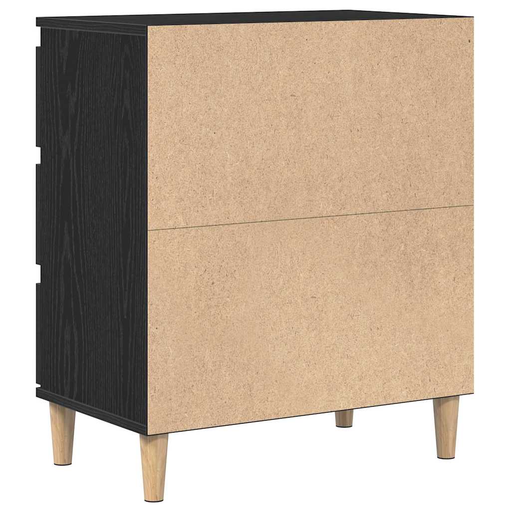 Credenza Rovere Nero 60 x 35 x 70 cm Legno multistrato