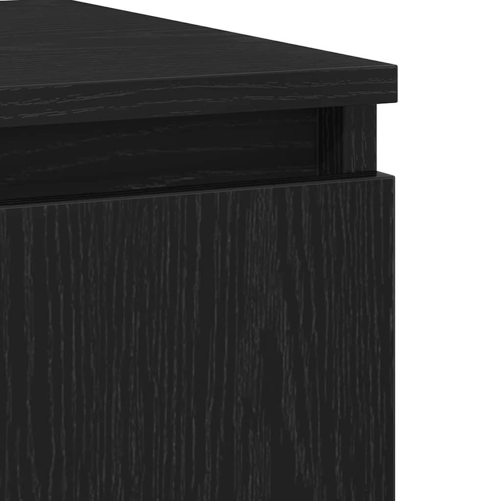Credenza Rovere Nero 60 x 35 x 70 cm Legno multistrato