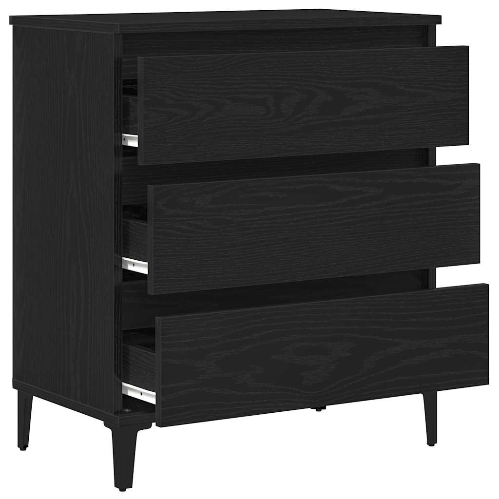 Credenza Rovere Nero 60 x 35 x 70 cm Legno multistrato