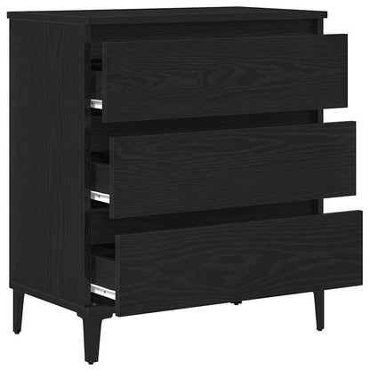 Credenza Rovere Nero 60 x 35 x 70 cm Legno multistrato