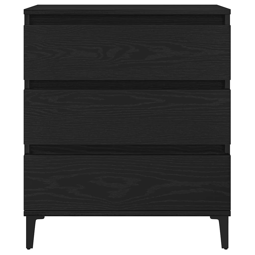 Credenza Rovere Nero 60 x 35 x 70 cm Legno multistrato