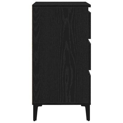 Credenza Rovere Nero 60 x 35 x 70 cm Legno multistrato