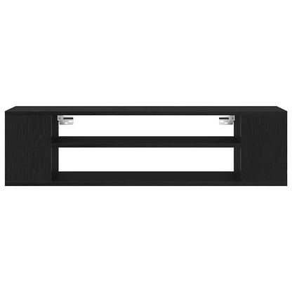 Mobile TV Rovere Nero 100 x 30 x 26,5 cm Legno multistrato