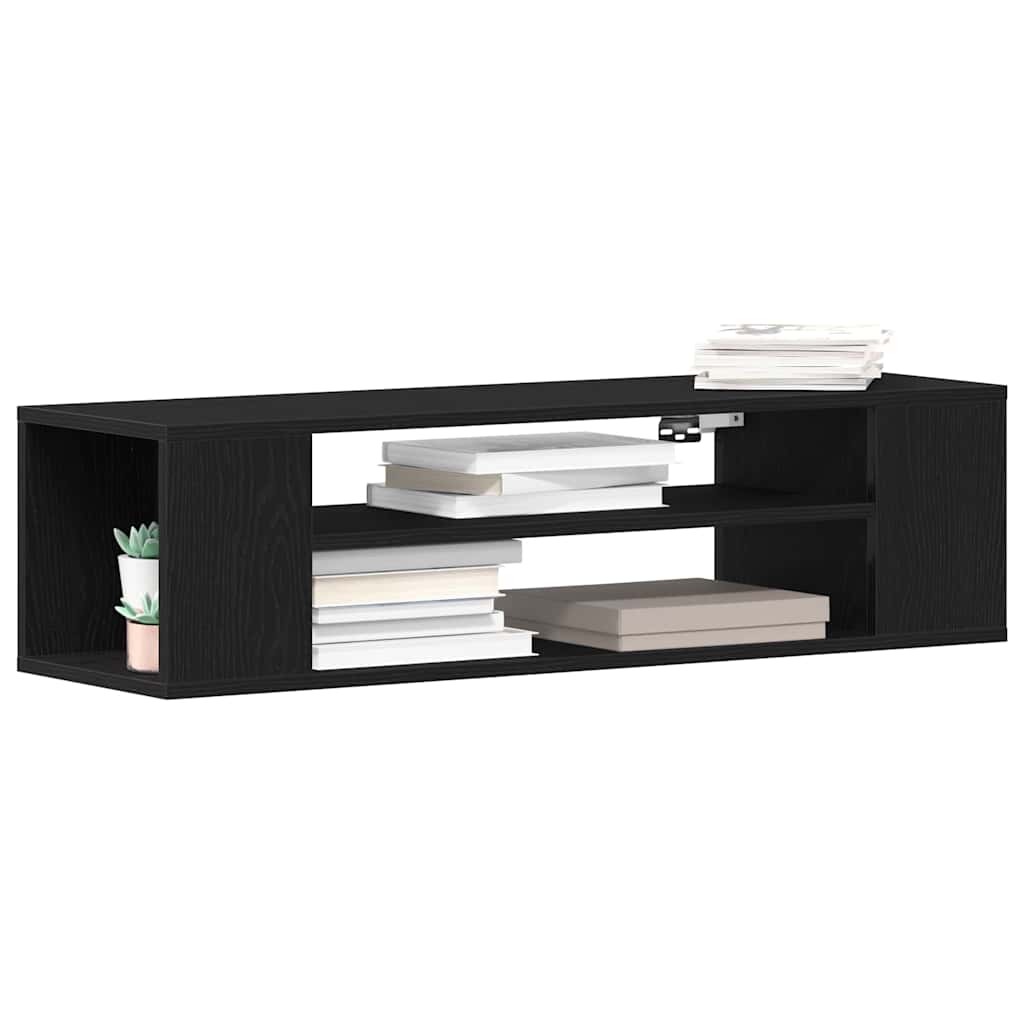 Mobile TV Rovere Nero 100 x 30 x 26,5 cm Legno multistrato