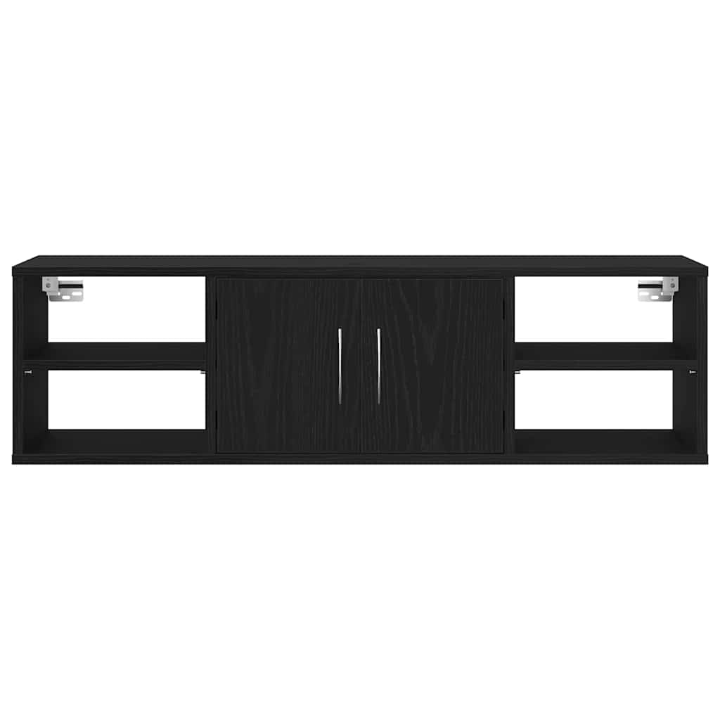 Scaffale da parete con lo scaffale Rovere Nero 102 x 30 x 29 cm | homemem39