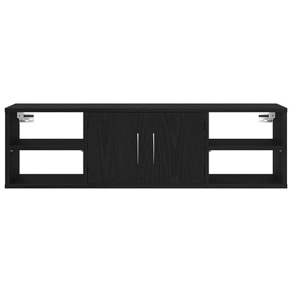 Scaffale da parete con lo scaffale Rovere Nero 102 x 30 x 29 cm | homemem39