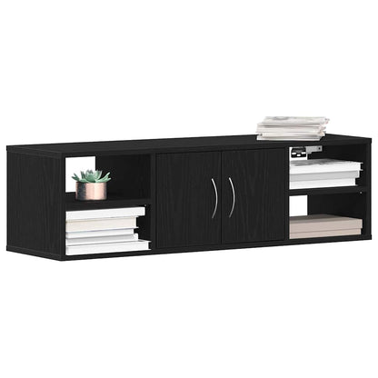 Scaffale da parete con lo scaffale Rovere Nero 102 x 30 x 29 cm | homemem39