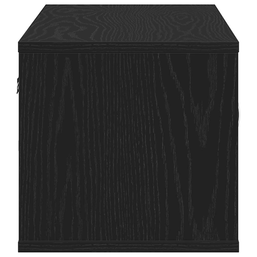 Scaffale da parete con lo scaffale Rovere Nero 102 x 30 x 29 cm | homemem39