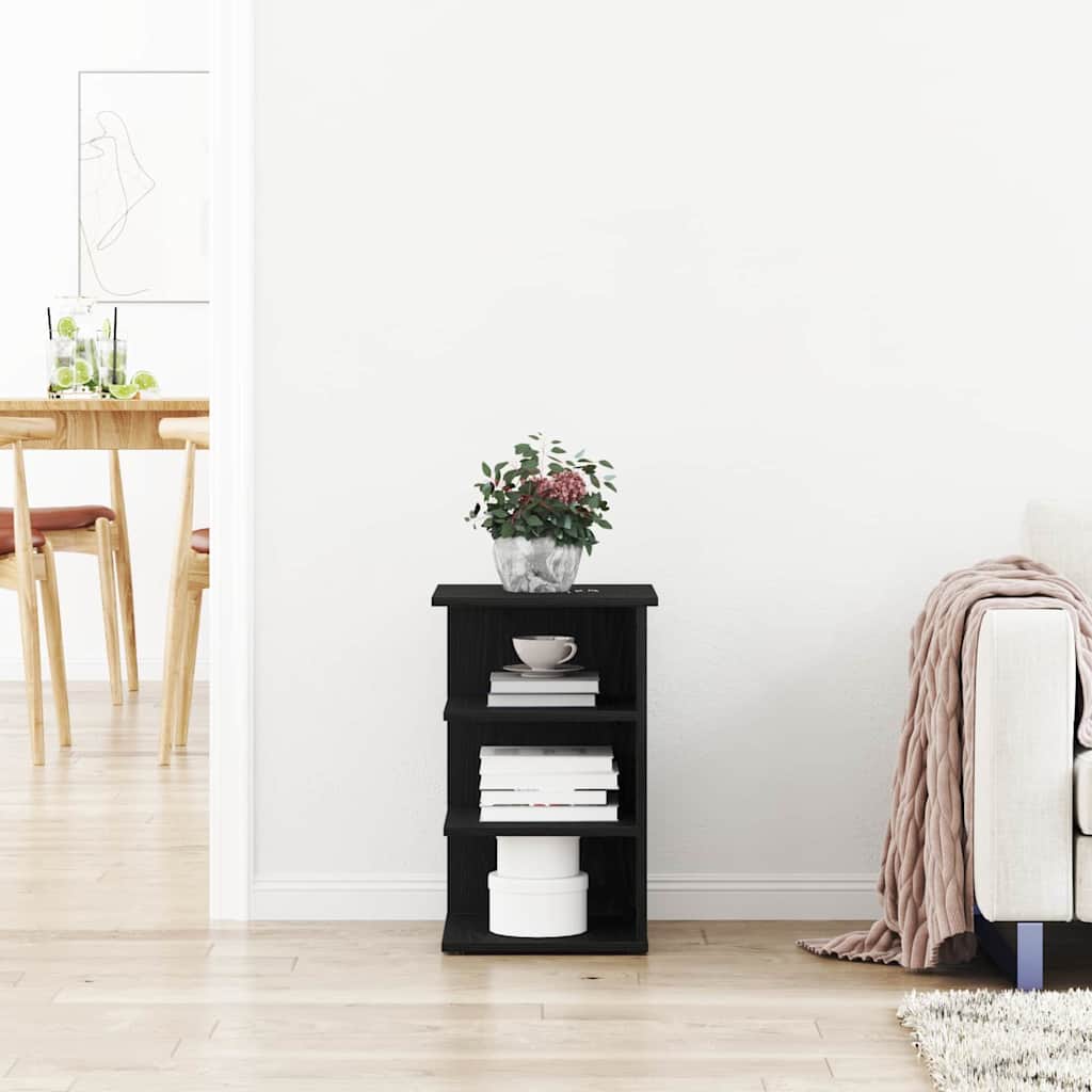 Mobile laterale Rovere Nero 35 x 35 x 55 cm Legno multistrato