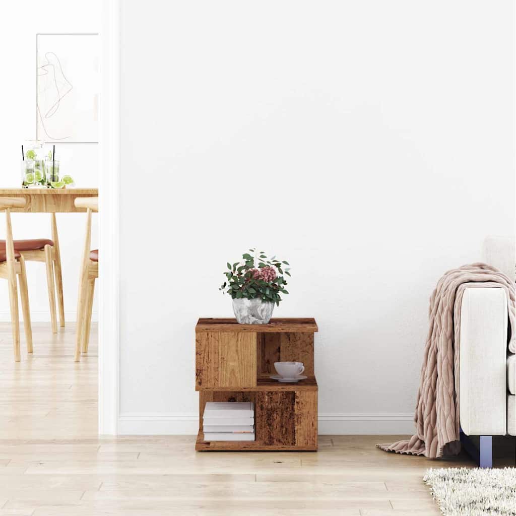 Tavolo laterale Legno vecchio 30 x 30 x 55 cm Legno multistrato