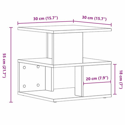 Tavolo laterale Rovere artigianale 30 x 30 x 55 cm