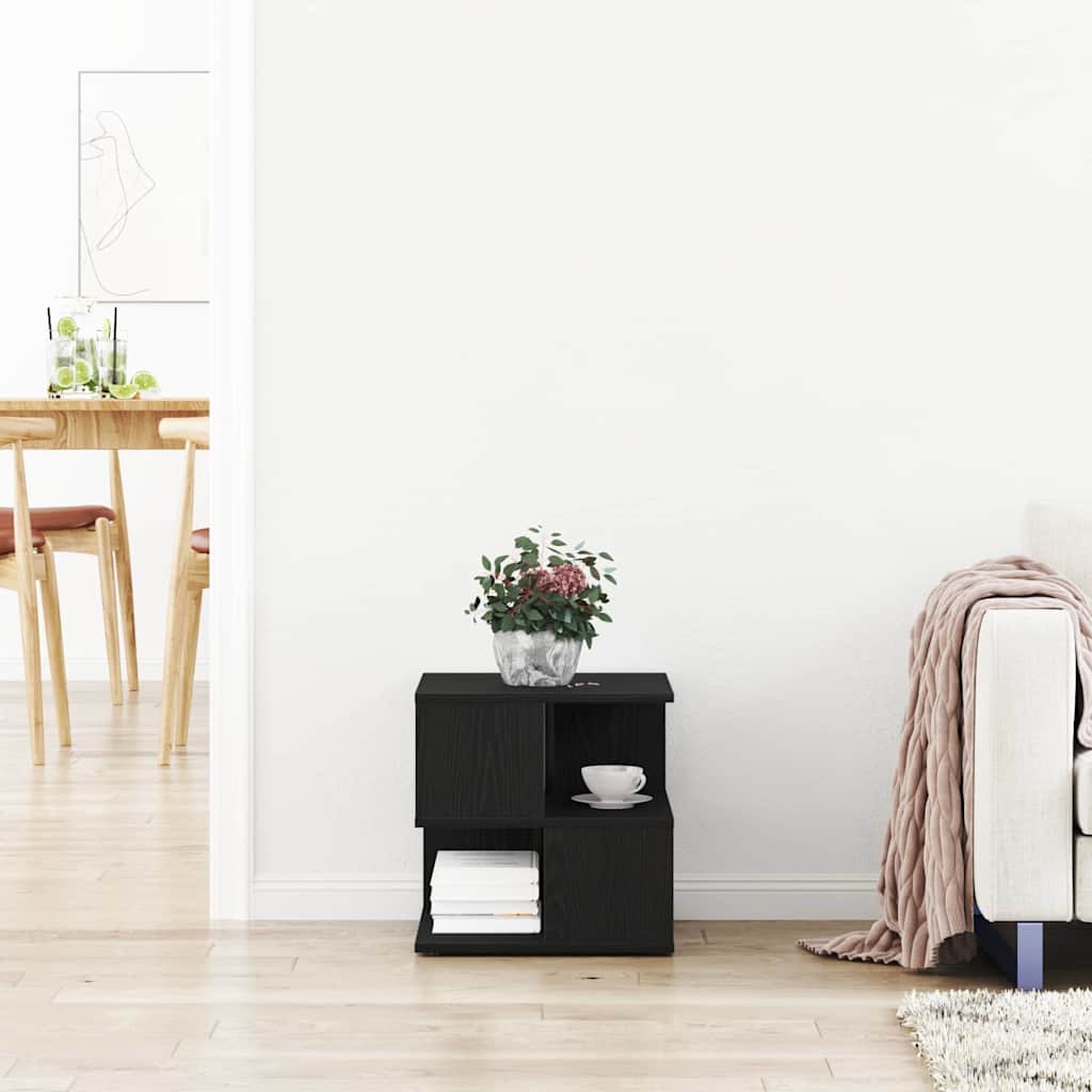 Tavolo laterale Rovere Nero 30 x 30 x 55 cm Legno multistrato