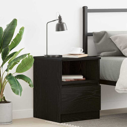 Armadio da Notte Rovere Nero 40 x 40 x 50 cm | homemem39