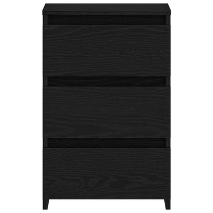 Armadio da Notte con cassetto Rovere Nero 40 x 35 x 62,5 cm