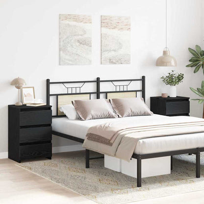 Armadio da Notte 2 pcs Rovere Nero 40 x 35 x 62,5 cm