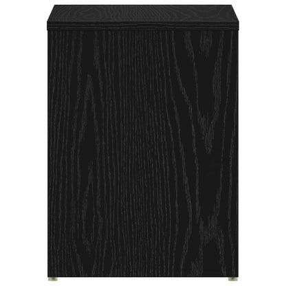 Armadio da Notte Rovere nero 40 x 30 x 40 cm Legno multistrato