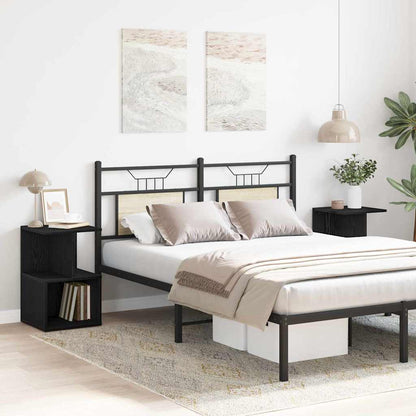 Armadio da Notte 2 pcs Rovere Nero 35 x 35 x 55 cm