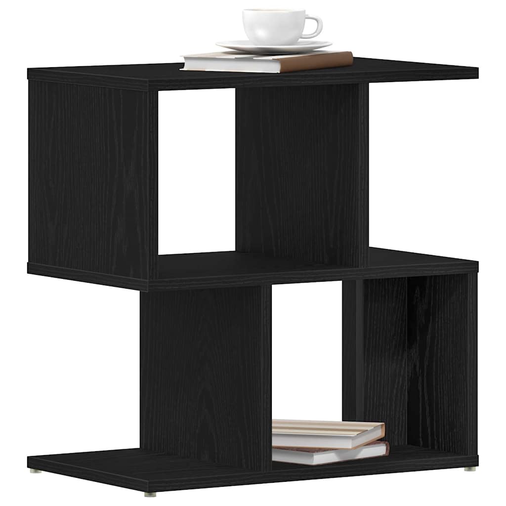 Armadio da Notte Rovere Nero 50 x 30 x 51,5 cm | homemem39