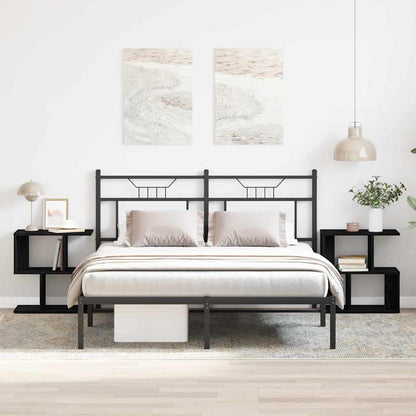 Armadio da Notte 2 pcs Rovere Nero 50 x 30 x 51,5 cm