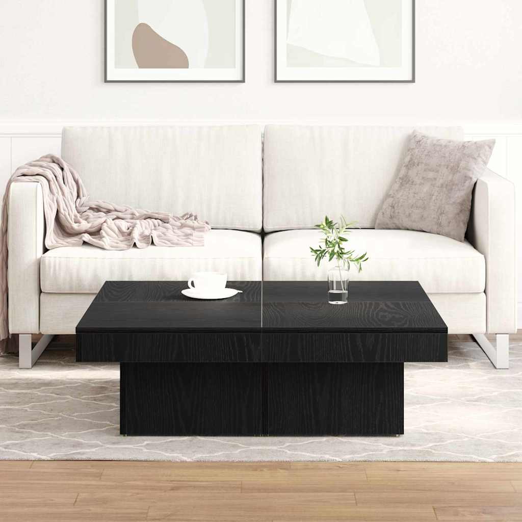 Tavolino da salotto Rovere Nero 90 x 90 x 28 cm | homemem39