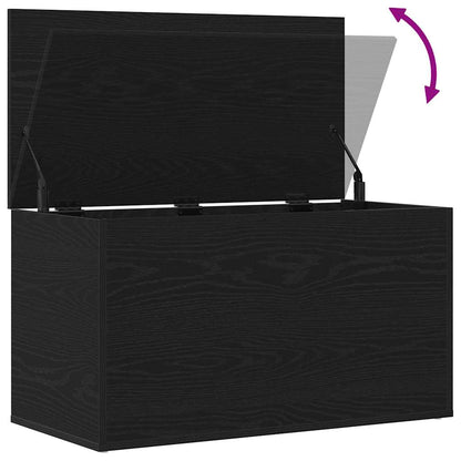 Scatola di Stoccaggio Rovere Nero 84 x 42 x 46 cm | homemem39
