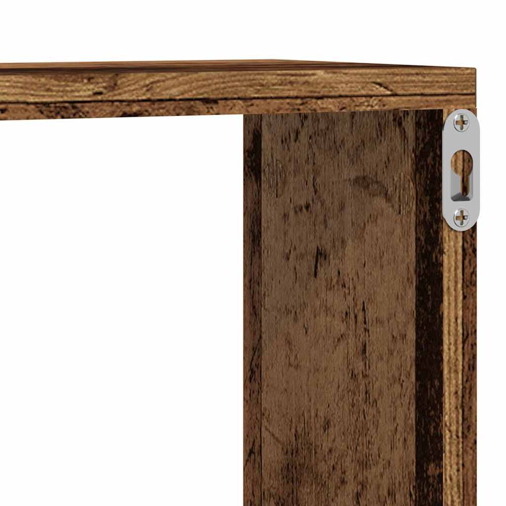 Scaffali da parete 2 pcs Legno vecchio 80 x 15 x 26 cm