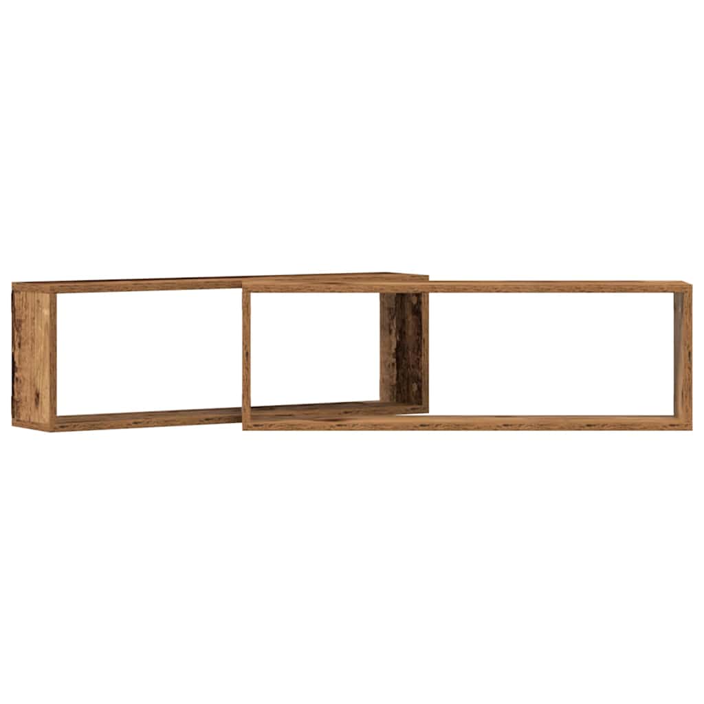 Scaffali da parete 2 pcs Legno vecchio 80 x 15 x 26 cm