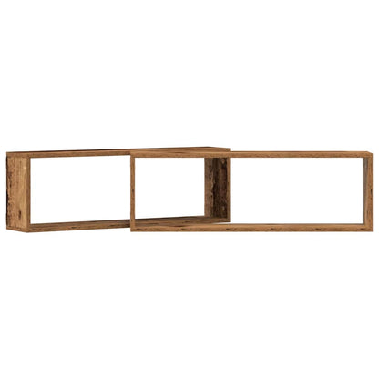 Scaffali da parete 2 pcs Legno vecchio 80 x 15 x 26 cm