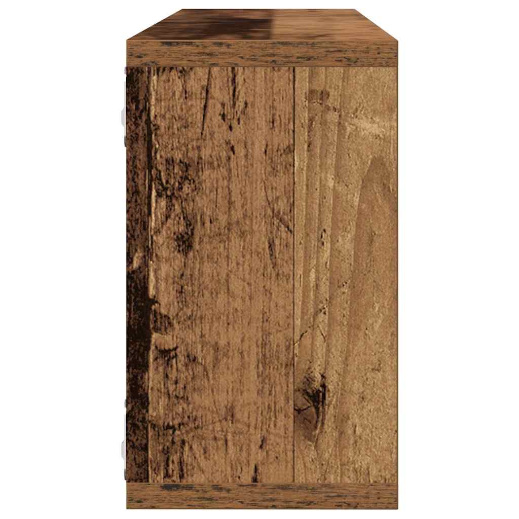 Scaffali da parete 2 pcs Legno vecchio 80 x 15 x 26 cm