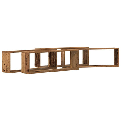 Scaffali da parete 4 pcs Legno vecchio 80 x 15 x 26 cm