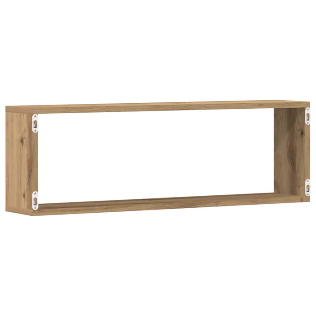 Scaffali da parete 2 pcs Rovere Artigianale 80 x 15 x 26 cm