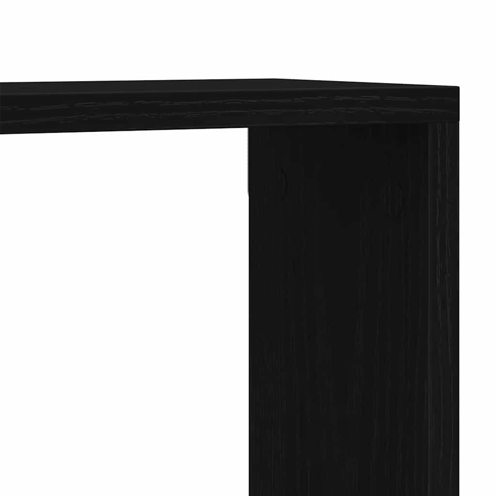 Scaffali da parete 2 pcs Rovere Nero 80 x 15 x 26 cm | homemem39