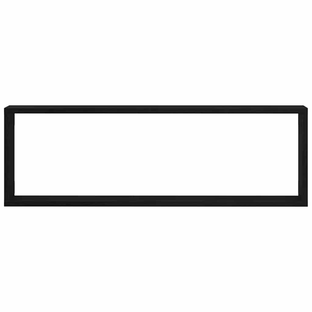 Mensola da Parete 2 pcs Rovere Nero 80 x 15 x 26 cm