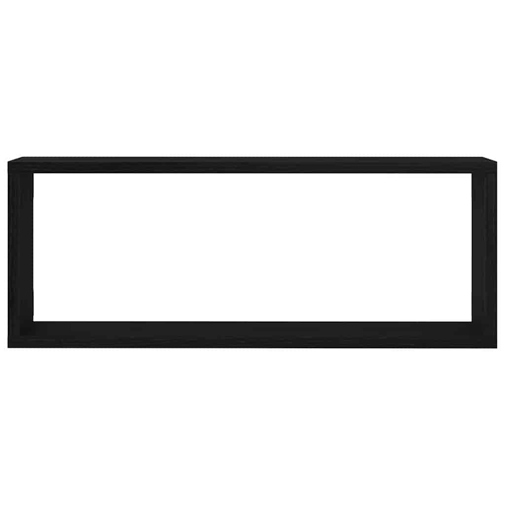 Scaffali da parete 2 pcs Rovere Nero 60 x 15 x 23 cm | homemem39
