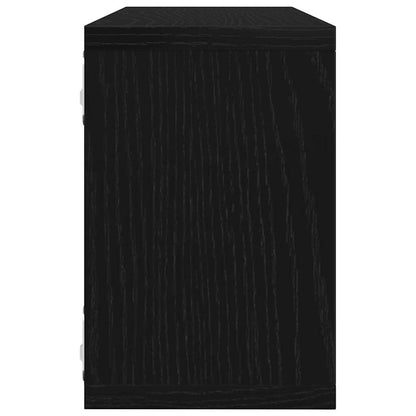 Scaffali da parete 2 pcs Rovere Nero 60 x 15 x 23 cm | homemem39