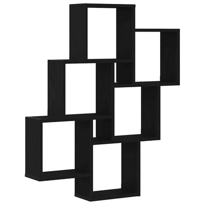 Scaffale da parete con lo scaffale Rovere Nero 78 x 15 x 93 cm