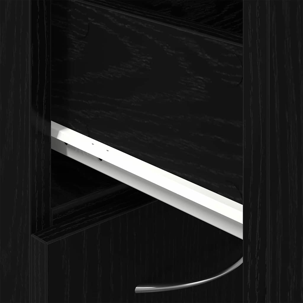 Mobile da Bagno Rovere Nero 25 x 25 x 170 cm | homemem39