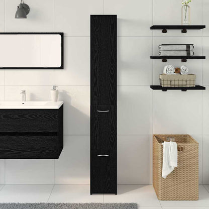 Mobile da Bagno Rovere Nero 25 x 25 x 170 cm | homemem39