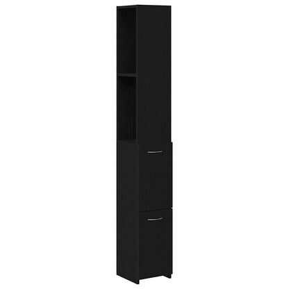 Mobile da Bagno Rovere Nero 25 x 25 x 170 cm | homemem39
