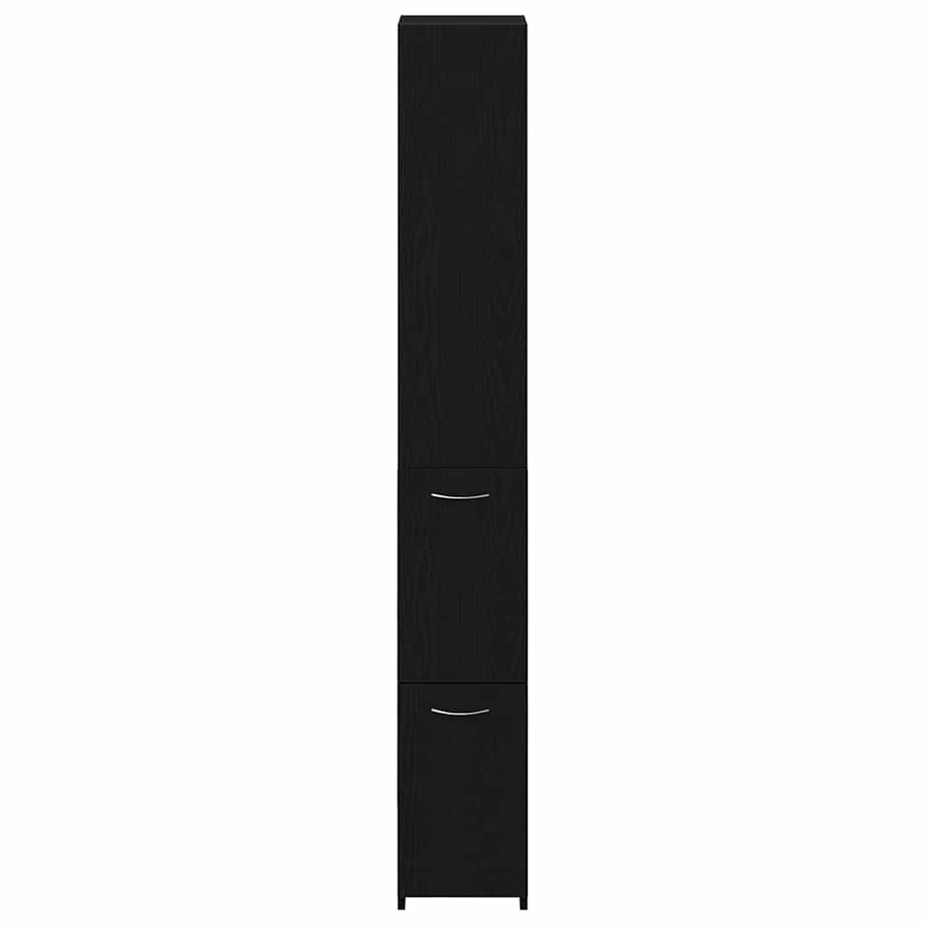 Mobile da Bagno Rovere Nero 25 x 25 x 170 cm | homemem39